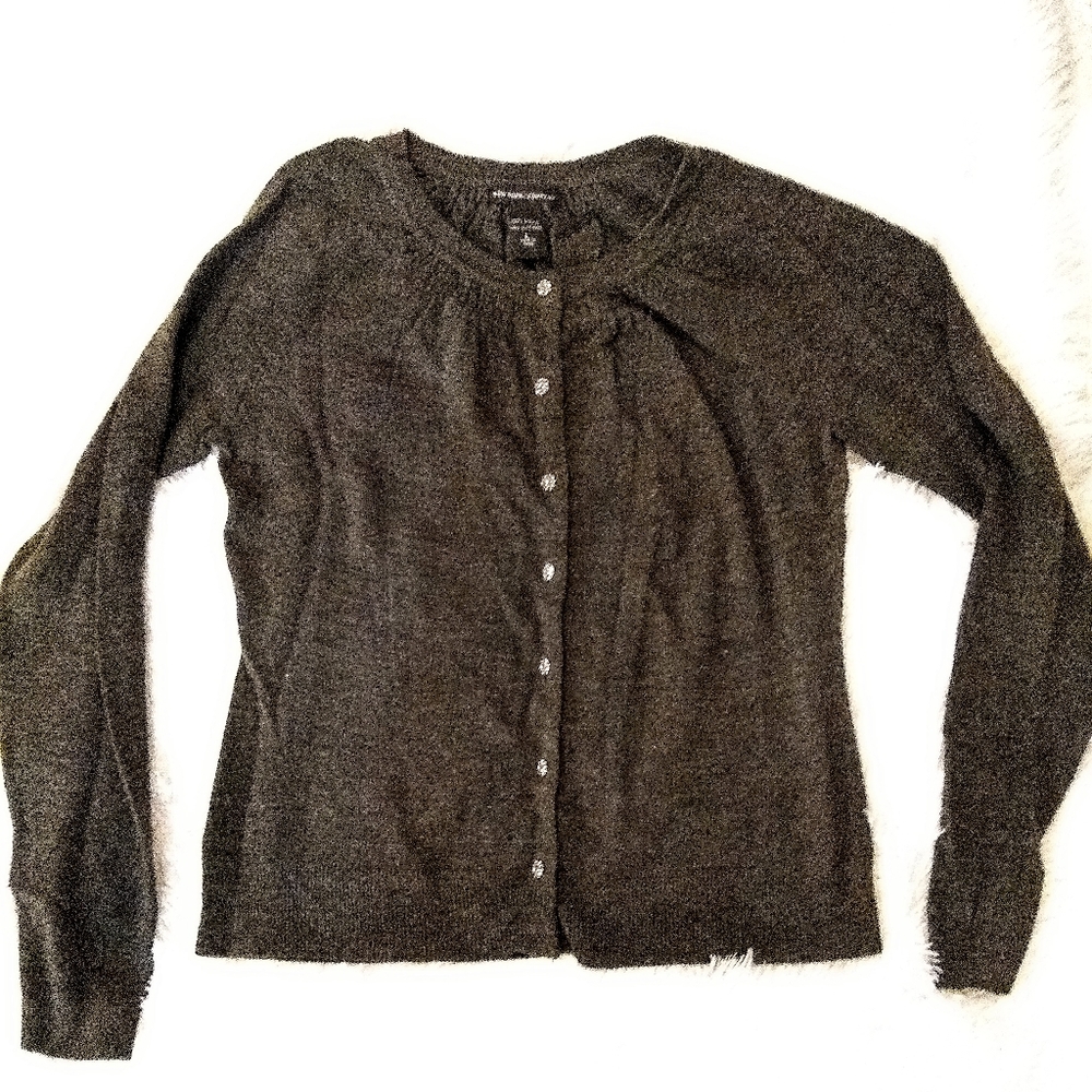 NY & Company Deep Grey Sparkle Button Cardigan❤️